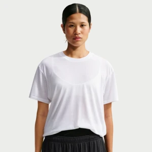 Damska koszulka o kroju oversize z krótkim rękawem NikeSKIMS Performance Cotton Blend - Biel