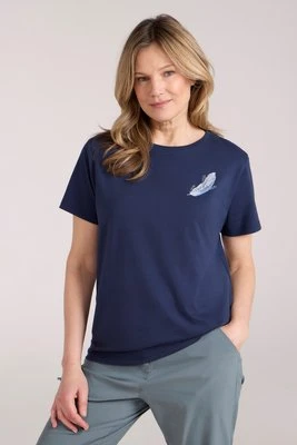 Damska koszulka o luźnym kroju — ptasie pióro - Navy Mountain Warehouse