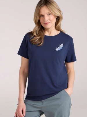 Damska koszulka o luźnym kroju — ptasie pióro - Navy Mountain Warehouse