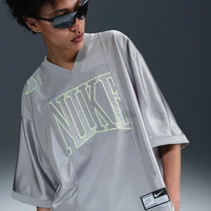 Damska koszulka oversize z krótkim rękawem i grafiką Nike Sportswear Street - Szary