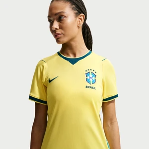 Damska koszulka piłkarska Nike Dri-FIT Brazylia Stadium 2026 (wersja domowa) – replika - Żółty