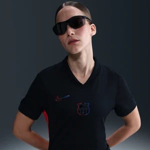 Damska koszulka piłkarska Nike Dri-FIT FC Barcelona Stadium 2024/25 (wersja wyjazdowa) – replika - Czerń