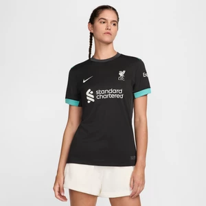 Damska koszulka piłkarska Nike Dri-FIT Liverpool F.C. Stadium 2024/25 (wersja wyjazdowa) – replika - Czerń