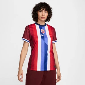 Damska koszulka piłkarska Nike Dri-FIT Norwegia (drużyna damska) Stadium 2024/25 (wersja domowa) – replika - Czerwony