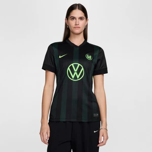 Damska koszulka piłkarska Nike Dri-FIT VfL Wolfsburg Stadium 2024/25 (wersja wyjazdowa) (replika) - Czerń