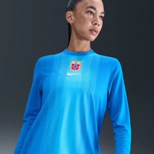 Damska koszulka piłkarska z długim rękawem Nike Dri-FIT Norwegia Stadium Goalkeeper 2025/26 – replika - Niebieski