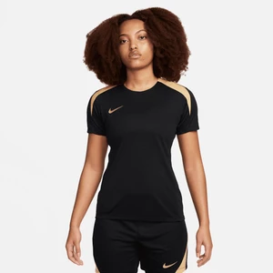 Damska koszulka piłkarska z krótkim rękawem Dri-FIT Nike Strike - Czerń