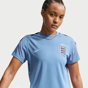 Zdjęcie produktu Damska koszulka piłkarska z krótkim rękawem Nike Dri-FIT Anglia Strike - Niebieski
