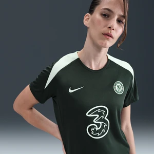 Damska koszulka piłkarska z krótkim rękawem Nike Dri-FIT Chelsea F.C. Strike - Zieleń