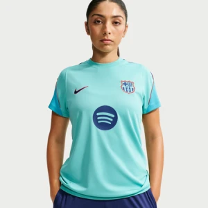 Damska koszulka piłkarska z krótkim rękawem Nike Dri-FIT FC Barcelona Strike Third - Zieleń