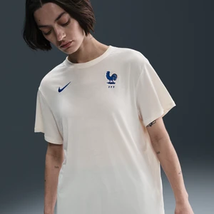Damska koszulka piłkarska z krótkim rękawem Nike One Dri-FIT FFF Relaxed - Brązowy