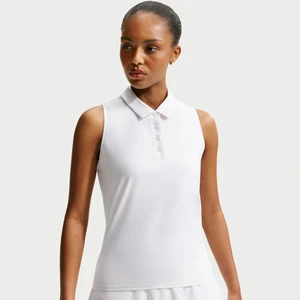 Damska koszulka polo bez rękawów Dri-FIT Nike Victory - Biel