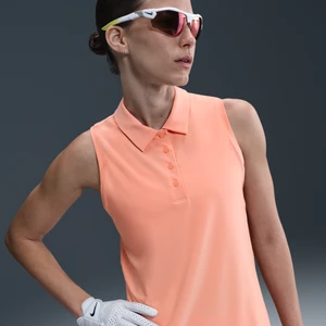 Damska koszulka polo bez rękawów Dri-FIT Nike Victory - Pomarańczowy
