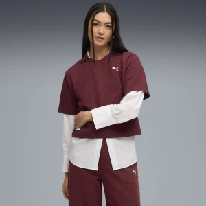 Damska koszulka polo PUMA Class o luźnym kroju, Odzież, Czerwony,