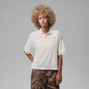Damska koszulka polo z krótkim rękawem Dri-FIT Jordan Sport - Biel
