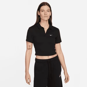Damska koszulka polo z krótkim rękawem Nike Sportswear Essential - Czerń