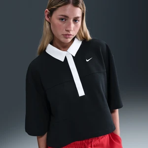 Zdjęcie produktu Damska koszulka polo z krótkim rękawem o kroju oversize Nike Sportswear - Czerń