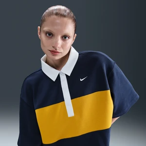 Damska koszulka polo z krótkim rękawem o kroju oversize Nike Sportswear - Niebieski