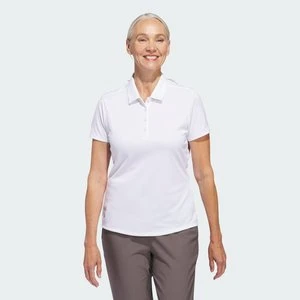 Damska koszulka polo z krótkim rękawem Solid Performance Adidas biały