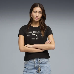 Damska koszulka PUMA Class z grafiką, Odzież, Czarny,