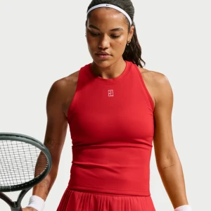 Damska koszulka tenisowa bez rękawów Dri-FIT NikeCourt Advantage - Czerwony