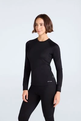 Damska koszulka termoaktywna z długim rękawem Merino - Black Animal