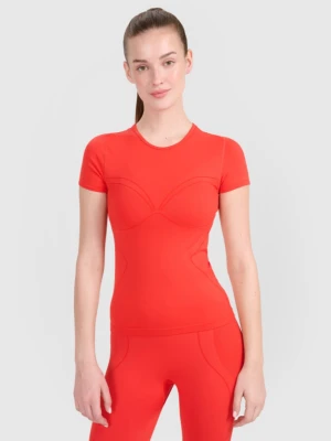 Damska koszulka treningowa 4F 4FRSS25TFTSF1756 - pomarańczowa