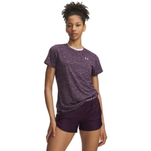 Damska koszulka treningowa Under Armour Tech SSC Twist - fioletowa