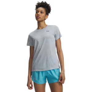 Damska koszulka treningowa Under Armour Tech SSC- Twist - niebieska