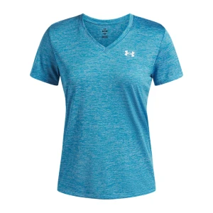 Damska koszulka treningowa Under Armour Tech SSV- Twist - niebieska