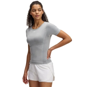 Damska koszulka treningowa Under Armour Vanish Seamless Washed SS - szara