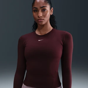 Zdjęcie produktu Damska koszulka z długim rękawem Dri-FIT Nike One Fitted - Czerwony