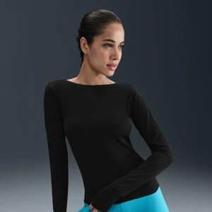 Damska koszulka z długim rękawem Dri-FIT Nike Zenvy - Czerń