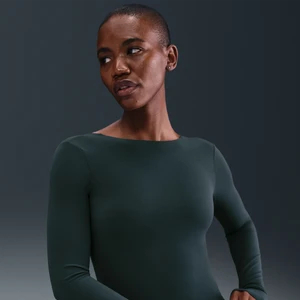 Damska koszulka z długim rękawem Dri-FIT Nike Zenvy - Zieleń