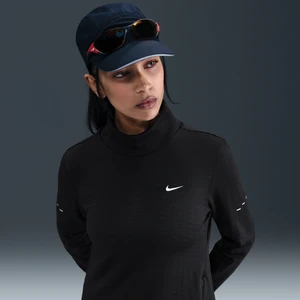 Damska koszulka z golfem do biegania Therma-FIT Nike Swift - Czerń