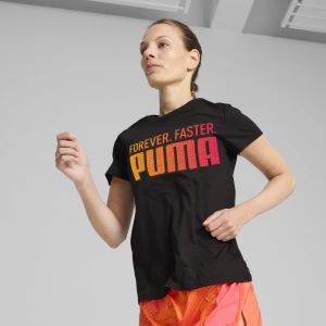 Zdjęcie produktu Damska koszulka z grafiką PUMA RUN Fav, Odzież, Czarny