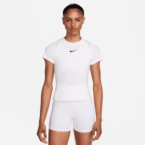 Damska koszulka z krótkim rękawem do tenisa Dri-FIT NikeCourt Advantage - Biel