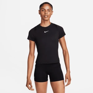 Damska koszulka z krótkim rękawem do tenisa Dri-FIT NikeCourt Advantage - Czerń