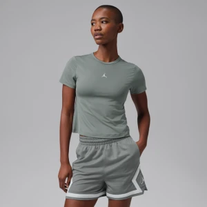 Damska koszulka z krótkim rękawem Dri-FIT Jordan Sport Essentials - Szary