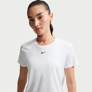 Damska koszulka z krótkim rękawem Dri-FIT Nike One Classic - Biel