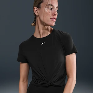 Damska koszulka z krótkim rękawem Dri-FIT Twist Nike One Classic - Czerń