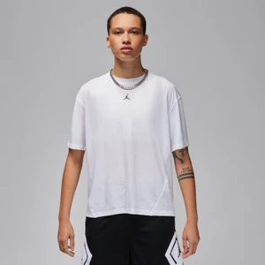 Damska koszulka z krótkim rękawem i motywem otwartego rombu Jordan Sport - Biel