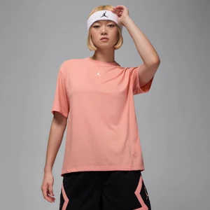 Damska koszulka z krótkim rękawem i motywem otwartego rombu Jordan Sport - Pomarańczowy