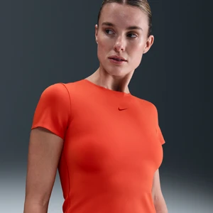 Damska koszulka z krótkim rękawem Nike Form - Czerwony