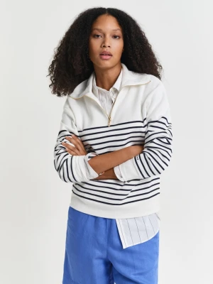 Damska kremowa bluza rozpinana do połowy GANT