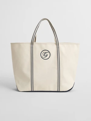Damska kremowa płócienna torba plażowa GANT