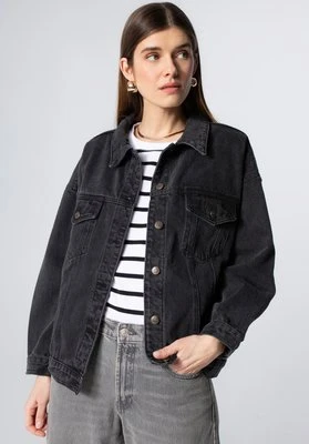 Damska kurtka dżinsowa oversize czarna Wittchen