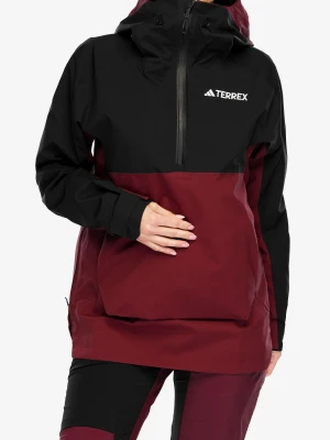 Damska kurtka narciarska adidas TERREX Xperior 2L Lined RAIN.RDY Anorak - black/shadow red