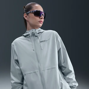 Damska kurtka piłkarska z kapturem Nike FC Barcelona Essential Repel - Szary