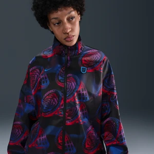 Damska kurtka piłkarska z tkaniny Nike Anglia Essential Windrunner - Czerń